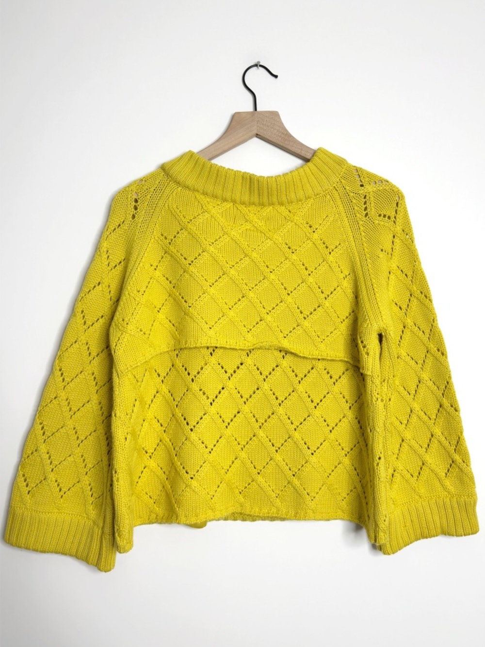 Frances Valentine Wool Diamond Weave Cardigan - Picture 4 of 9